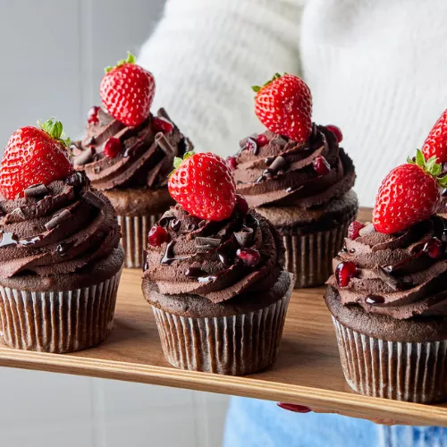 red wine chocolate cupcakes